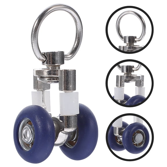 ULTNICE 6Pcs Blue Curtain Track Wheels Durable Silent Runner for Drapery and Sheer Curtains