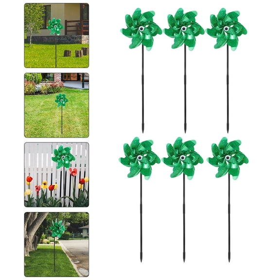 ULTNICE 6pcs Decorative Rotary Windmill For Outdoor Fun For Garden Park Preschool Decor Lawn Landscape