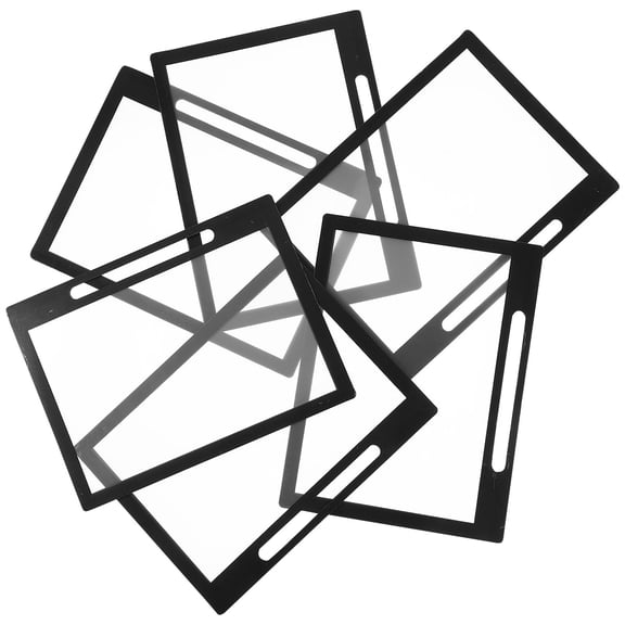 ULTNICE 6pcs Plastic Card Protectors Black for Organizing and Photos