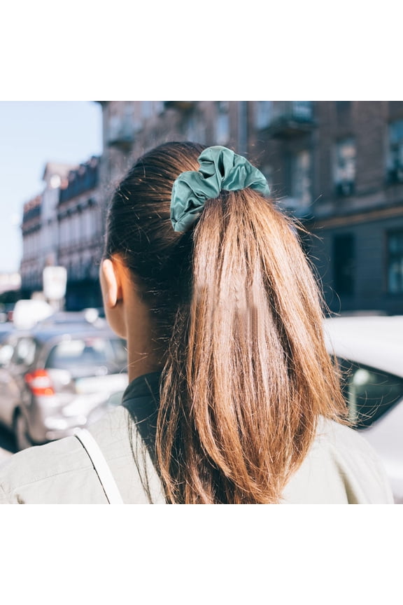 7Pcs Bridesmaids Scrunchies for Hair in Hole Blue for Bachelorette Party
