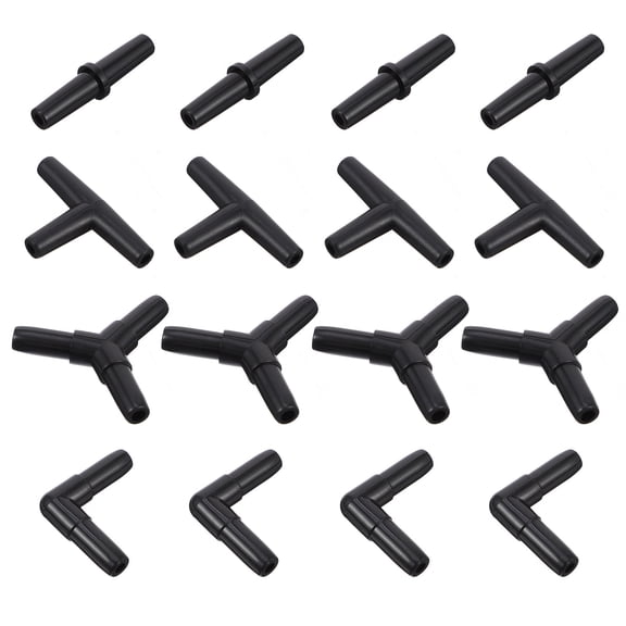 ULTNICE 80Pcs Plastic Air Regulating Joint Black for Aquarium Air Hose Connector