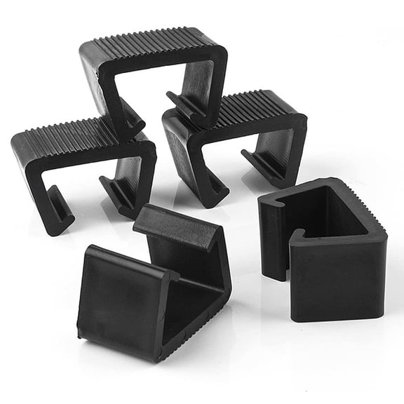 ULTNICE Square Shaped Furniture Clips Black 8Pack 2.4x1.4in