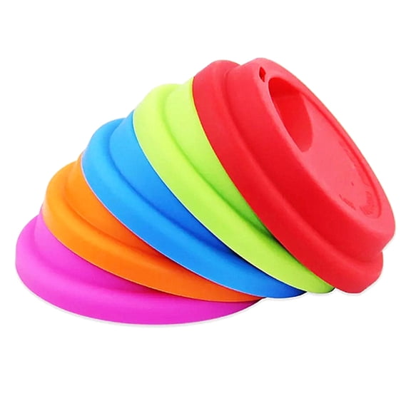 ULTNICE 8Pcs Silicone Cup Cover Lid with Drinking Hole Assorted Colors for Coffee and Water Cups