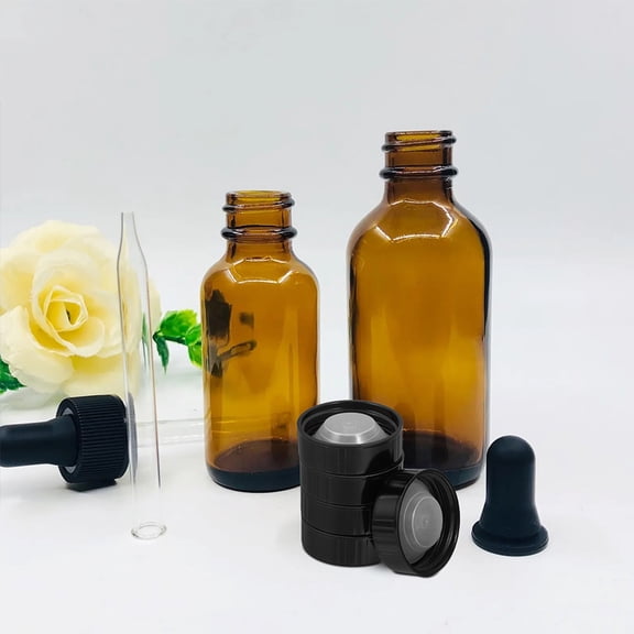 ULTNICE 8Pcs Plastic Bottle Caps for Storage and Brewing Making in Black