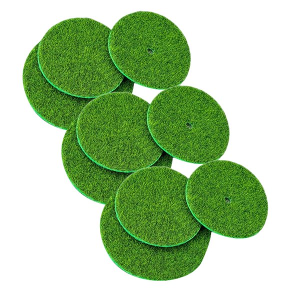 ULTNICE 9pcs Moss Decoration Artificial Moss Mat Green Cloth Micro Landscape Decor Craft Enthusiasts Lifelike Design