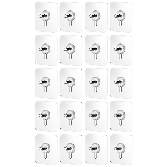 ULTNICE No Trace Hanger Seamless Hooks Acrylic White 20Pack 2.4In