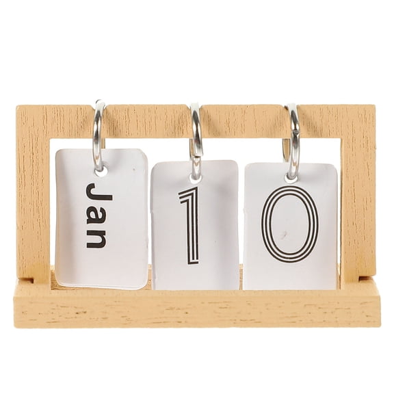 ULTNICE Aesthetic Desk Calendar Flip Calendar Wood Toy Model 1Set