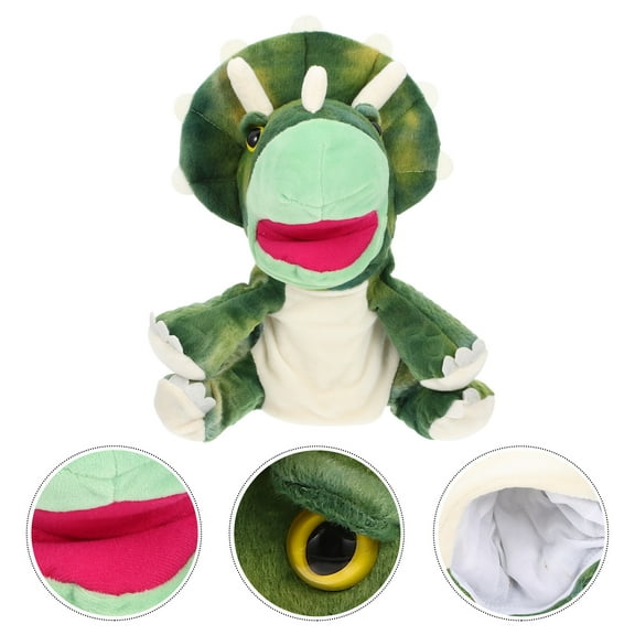 ULTNICE Animal Hand Puppets Plush Green for Imagination Activities 1Pcs