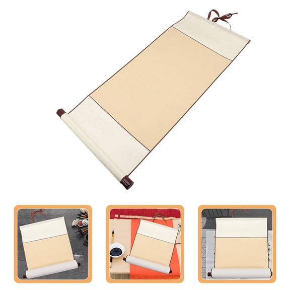 ULTNICE Asian Wall Hangings Calligraphy Blank Scroll Red Paper 1Pack for Home Decoration