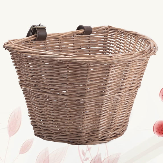 ULTNICE Basket For Bike Kids Woven Storage 1 Piece Light Brown