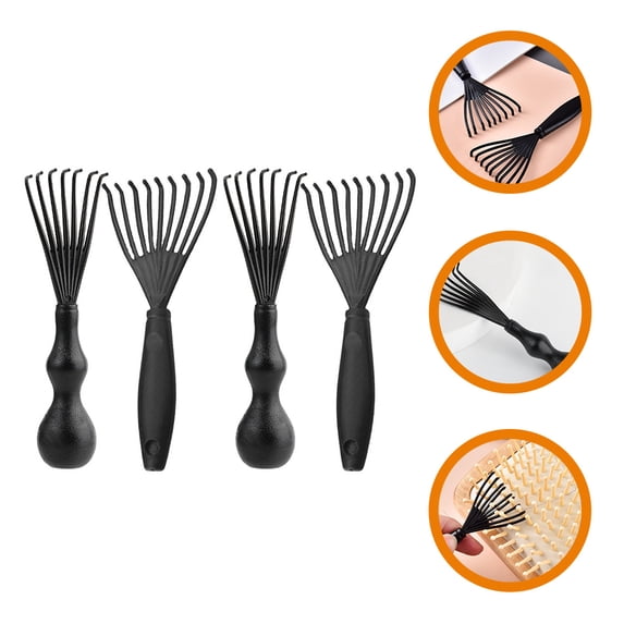 ULTNICE Bathroom Hair Cleaner 4Pcs Comb Cleaner Tool for Women Hairstylists