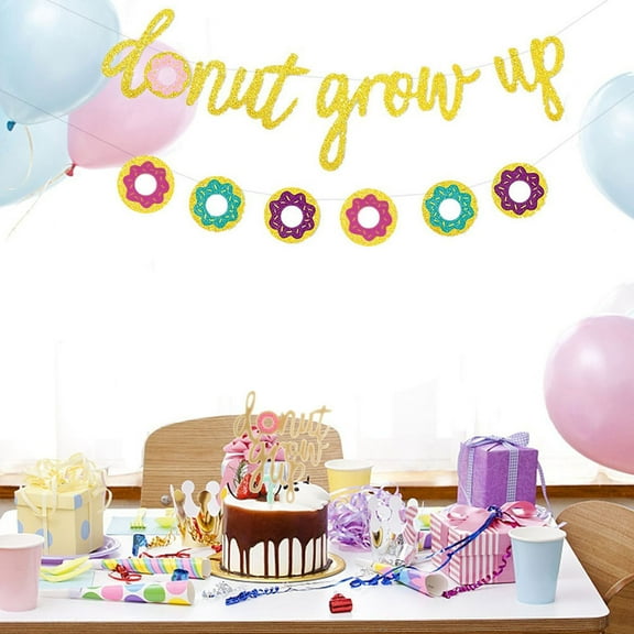 ULTNICE Birthday Decorations Golden Cake Topper with Paper for Party Decorations 1-Set