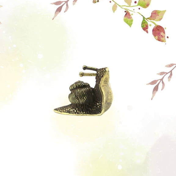 ULTNICE Brass Snail Figurine Desktop Ornament Brass Home Decor Chic Design 1Set