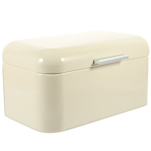 ULTNICE White Metal Bread Box Kitchen Countertop Storage Container for Home Use