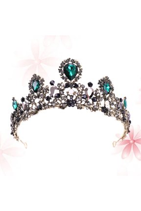 1Pc Classic Crown Multi Color Rhinestone Tiara for Wedding and Party Wear