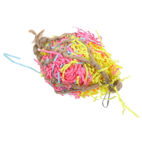 ULTNICE Budgie Enrichment Toys Parrot Toy Multi Hemp Rope Chewing Pet Owners 1Pcs