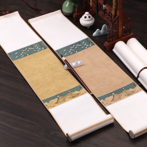ULTNICE Calligraphy Paper Practice Scroll Paper Antique Color 1Set for Calligraphy Work