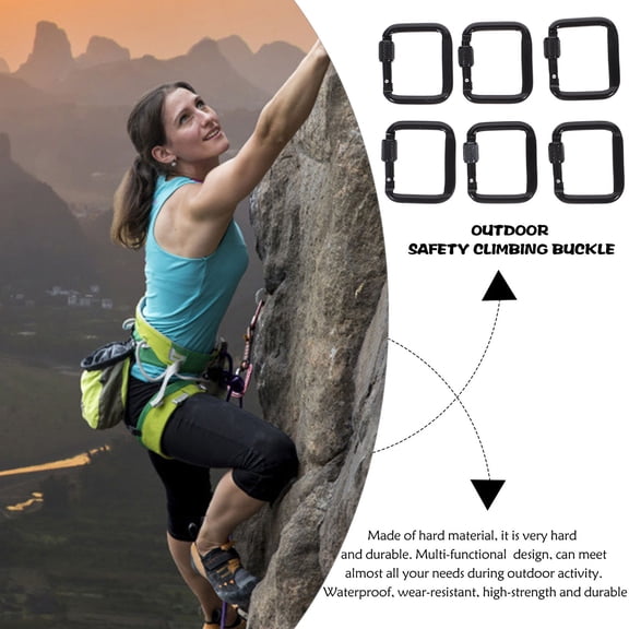 ULTNICE Carabiner Camping 6Pcs for Outdoor Adventure and Hiking