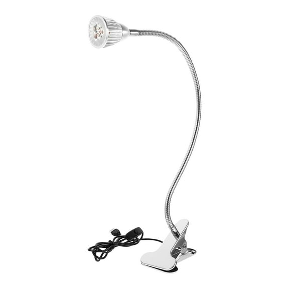 ULTNICE Clipping Type Reading Lamp with Eye Protection for Home Use Silver Aluminum Alloy 7.87 Inches