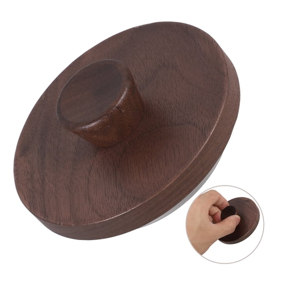 ULTNICE Wooden Coffee Mug Lid with Stainless Steel Insert for Kitchen Use Spill Proof Cup Cover