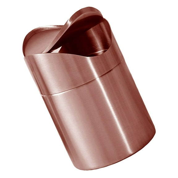 ULTNICE Compact Wastebasket In Rose Gold For Office Use 1Pack