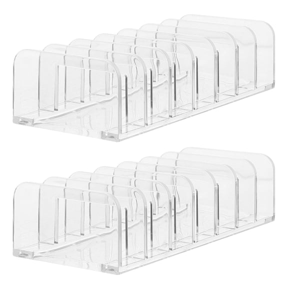 ULTNICE 2Pcs Premium Acrylic Makeup Organizer Transparent Cosmetic Storage Box for Desktop Use