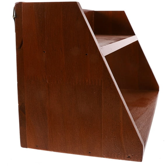 ULTNICE Counter Top Organizer Countertop Storage Shelf Brown Wood Bathroom Cabinet Organizers 1Pack