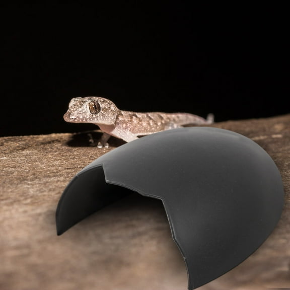 ULTNICE Crawl Pets Shelter Reptile Box Hidden House Plastic Grey Hiding Place for Pet Owners 1Set