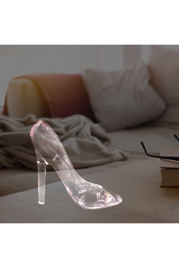 Crystal High Heels Shoes Ornament Mini Princess Slipper Figurine Bride Women Women's Pink