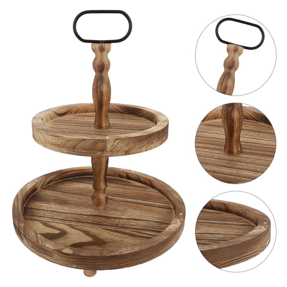 ULTNICE Dessert Tower for Wedding Tiered Serving Stand Light Brown Homeowners 1 Set