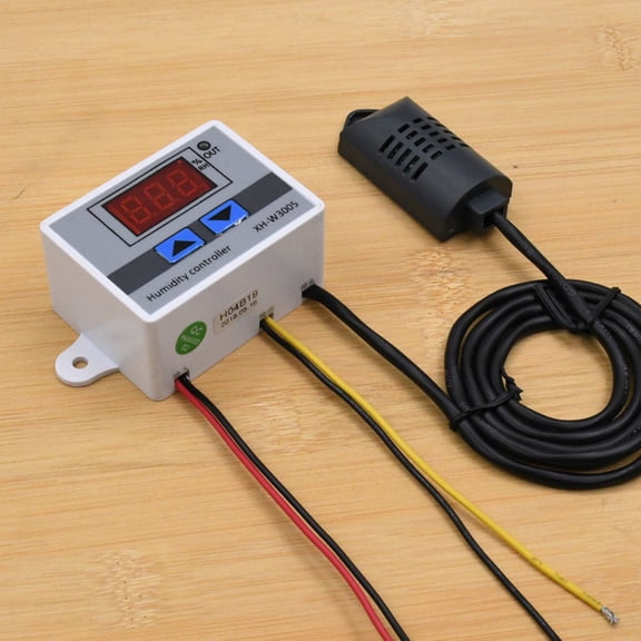 ULTNICE Digital Humidity Controller with High Precision Display for Industrial Use Multi Color Plastic 12V