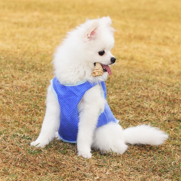 ULTNICE Dog Cooling Vest Pet Cooling Dog Ice Cooling Harness Summer Use Blue 1Pcs
