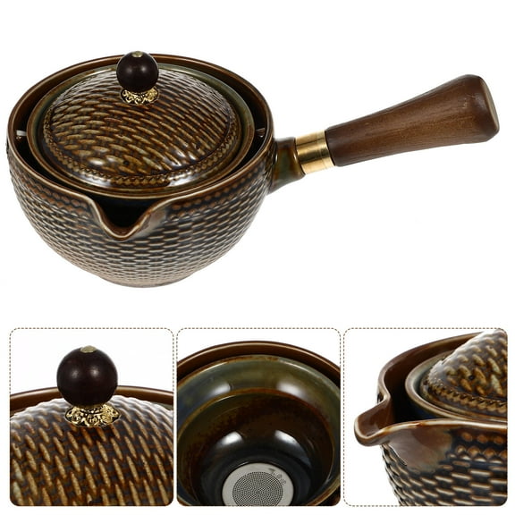 ULTNICE Elegant Desktop Teapot Porcelain Tea Pot Set Heat Resistant Tea Kettle Admiring Design For