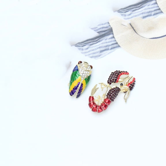 ULTNICE Assorted Color Cicada Brooch Pin Alloy Brooch Clip for Dress Coat Sweater Party Decoration