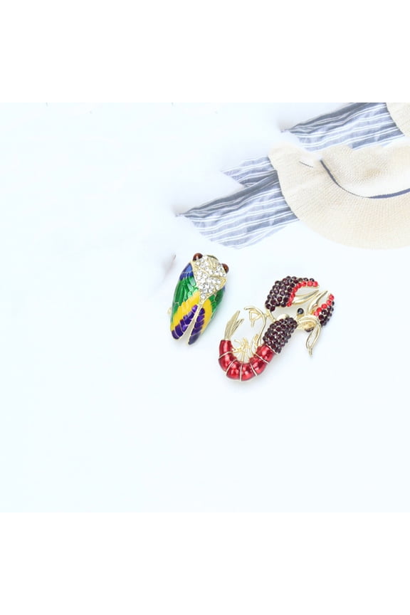 Assorted Color Cicada Brooch Pin Alloy Brooch Clip for Dress Coat Sweater Party Decoration
