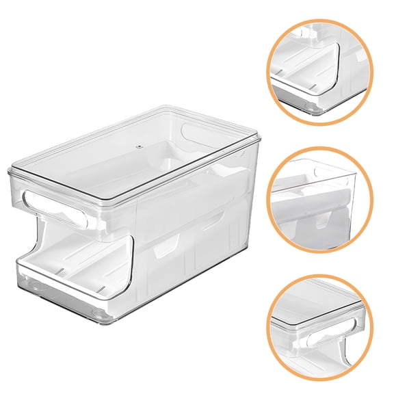 ULTNICE Stackable Transparent Egg Storage Container for Fridge with Double Layer Design