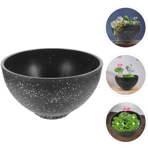 ULTNICE Garden Flower Pot Hydroponic Planting Box Black Plastic Storage Container 1Pack