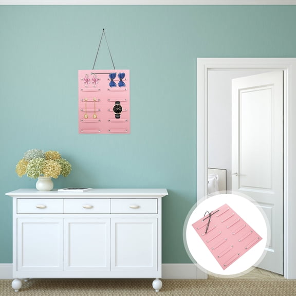 ULTNICE Wall Mounted Hair Tool Organizer Hair Ring Storage Pouch Felt Display Household Users 1Pcs