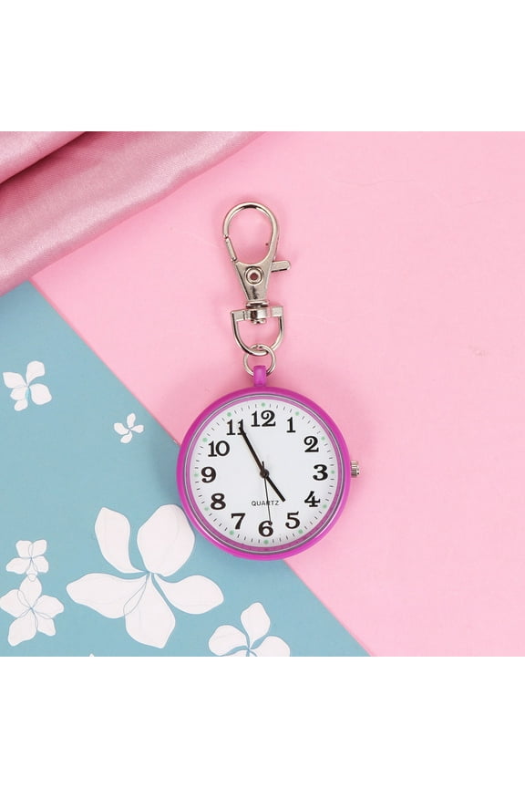 Hanging Pocket Watch Prop Necklace Timekeeping Rosy 1Set for Daily Life