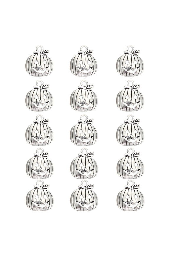 Jewlery Charms Pumpkin Shaped Pendant Silver 100pcs