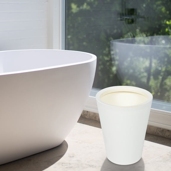 ULTNICE Kitchen Waste Basket Small Garbage Can White PP Environment Protection 1Pack Daily Life