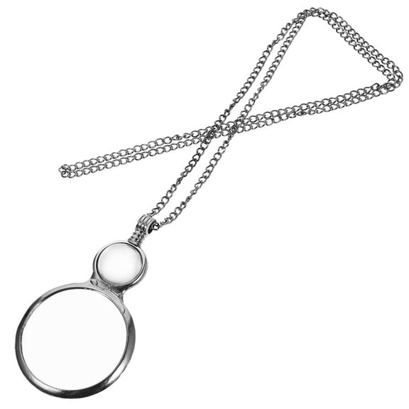 ULTNICE Lightweight Hanging Magnifier Magnifying Glass Necklace White 1Pcs for People with Weak Sight Sewing