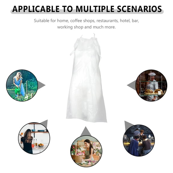 ULTNICE Clear PVC Apron Waterproof for Salon Use Kitchen Bar and Restaurant Cleaning
