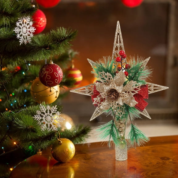 ULTNICE Multi Plastic Christmas Treetop Star Festive Atmosphere 1Pcs