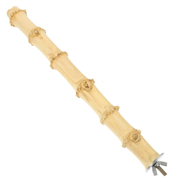ULTNICE Bite-Resistant Parrot Perch Beige Bamboo Multi-Use for Birds