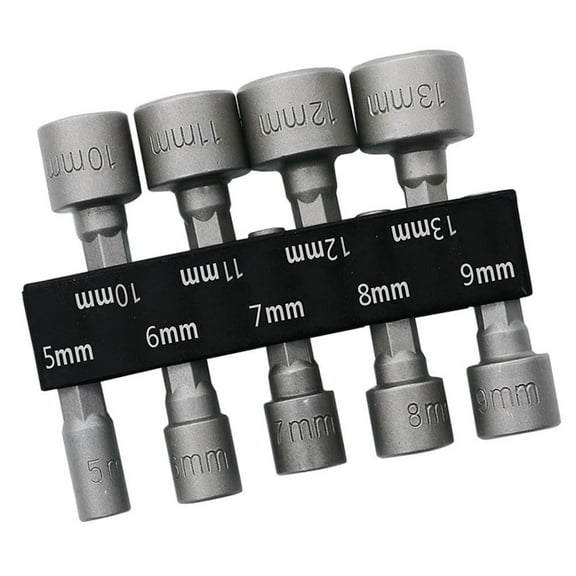 ULTNICE Impact Driver Bit Set Socket Chrome-vanadium Steel 9PCS 5mm to 13mm Tool Set