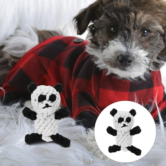 ULTNICE Pet Chew Cute Panda Shape Cotton Rope For Dogs And Cats Molar For Playtime Activities