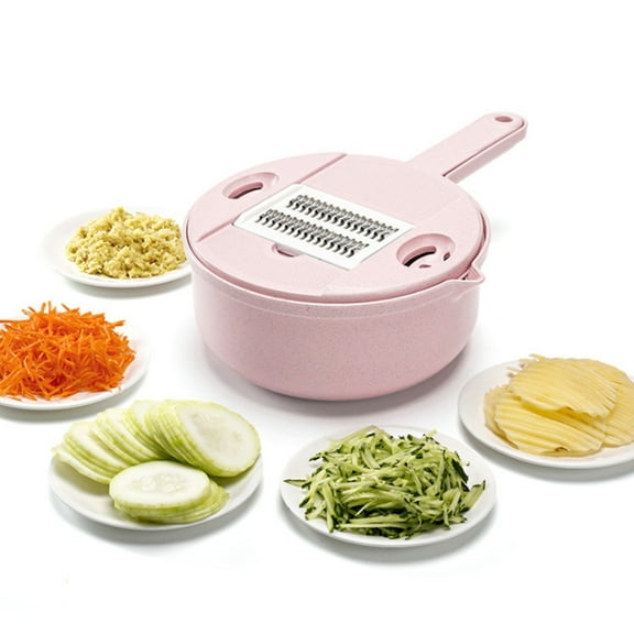 ULTNICE Pink Vegetable Slicer Chopper and Grater for Kitchen Use 1Set