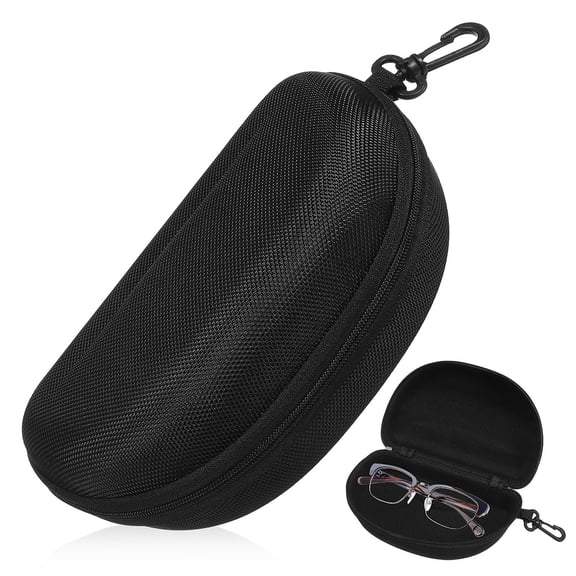 ULTNICE Portable Sunglasses Pouch Bag Glasses Case with Clip EVA 1 Set for Outdoor Activities Back to School
