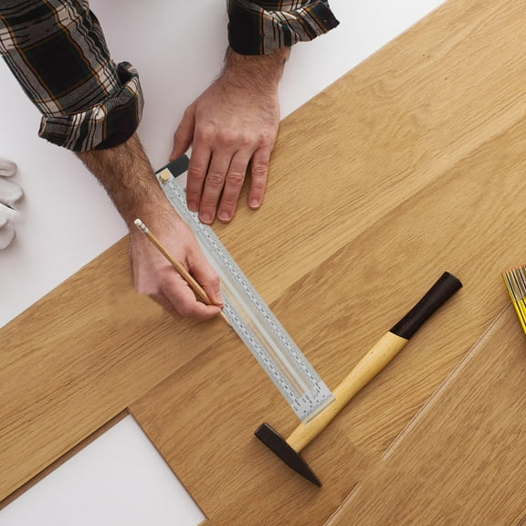 ULTNICE Multifunctional Metal Metric Ruler with Clear Markings Flexible Foldable Carpenter Angle Measuring Tool
